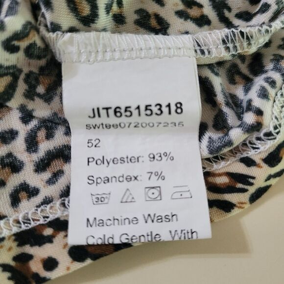 Shein Mock-Neck Leopard Long Sleeve Tee - Picture 11 of 13
